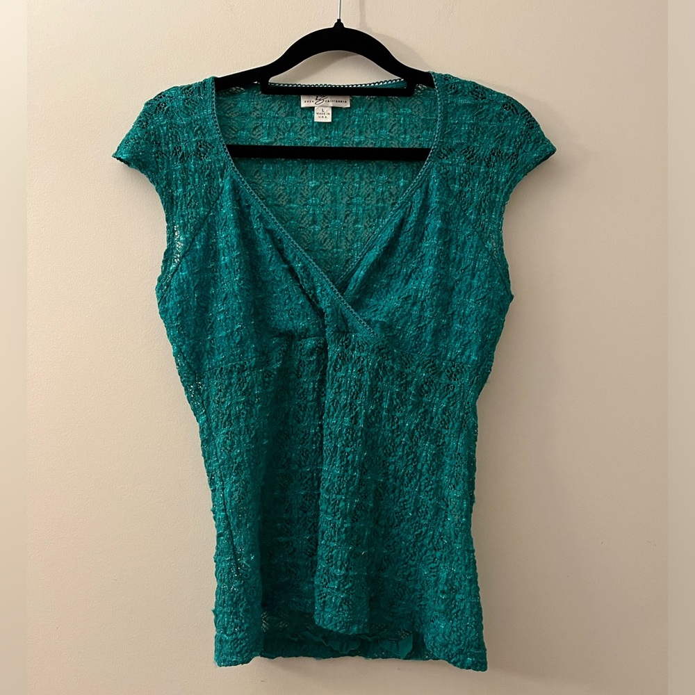 Vintage Y2K Style Lace V Neck Top